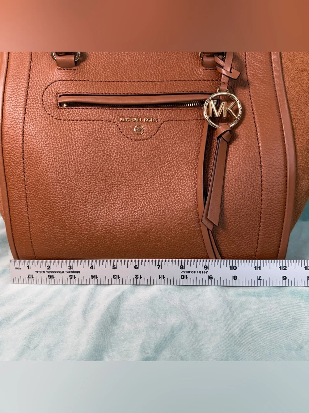 Michael Kors Carine Pebbled Leather Tote  Bag